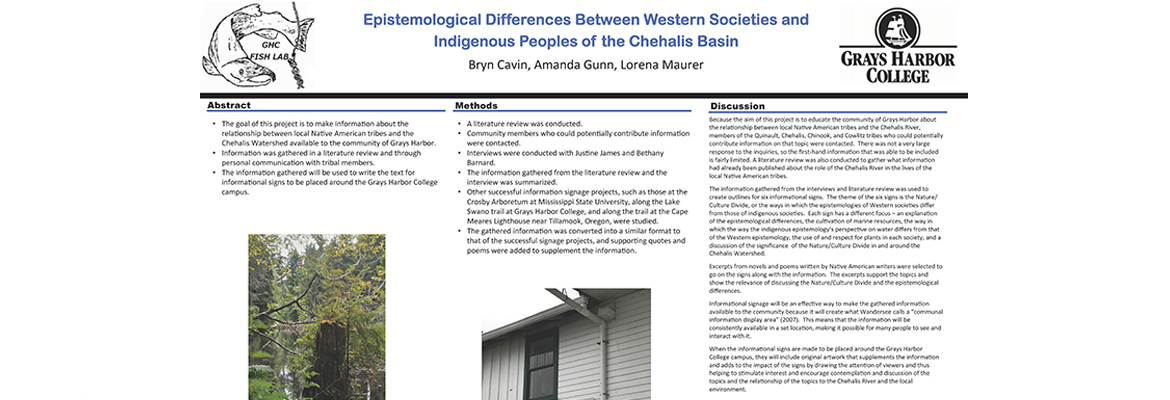 Epistemological Differences Between Western Societies and Indigenous Peoples of the Chehalis Basin