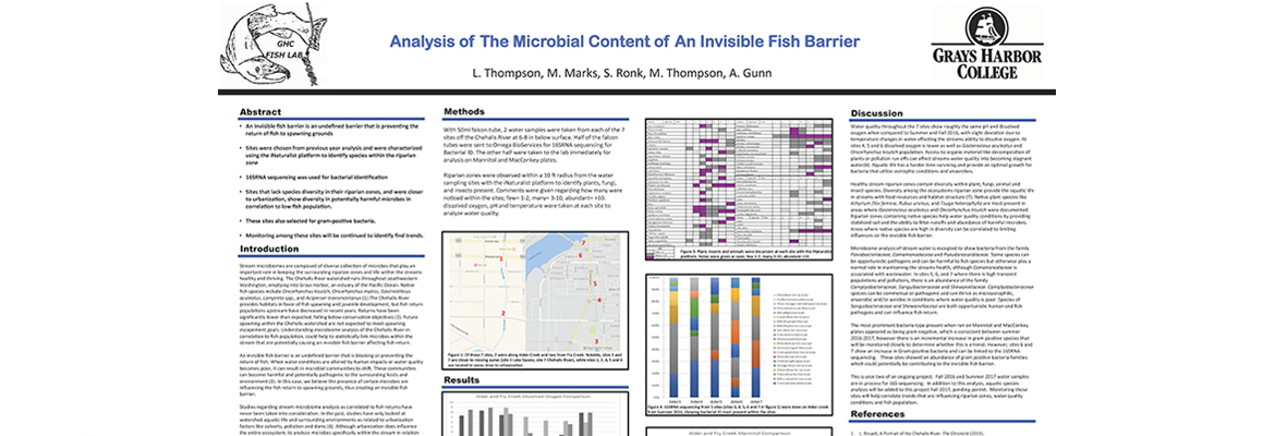 Analysis of The Microbial Content of An Invisible Fish Barrier