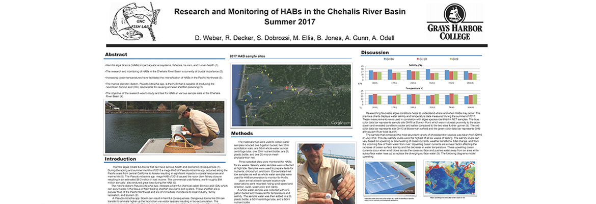 Research and Monitoring of HABs in the Chehalis River Basin - Summer 2017