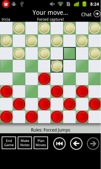 A image of the game checkers