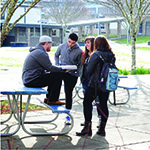 Students Gathering Outdoors on the GHC Campus