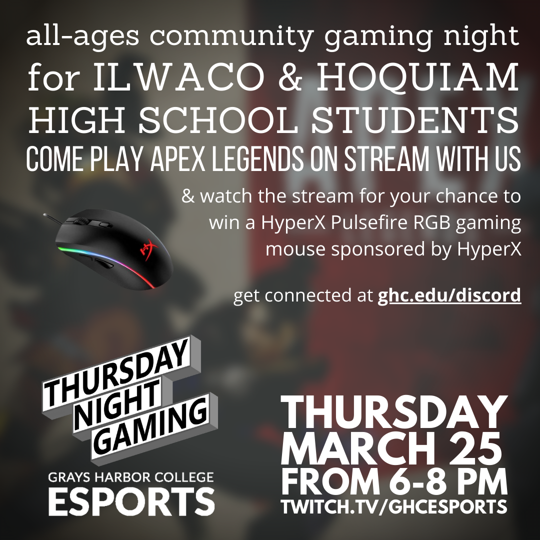 All ages community game night, information listed above