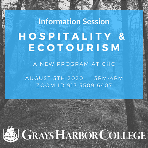 Hospitality & Ecotourism Information Session 8/5 - 3-4pm