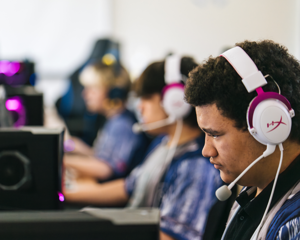 Students competing in ESports