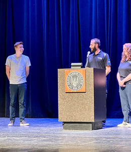 Isaac Gil '23 was awarded Automotive Student of the Year by his instructors, Jesse Kangas-Hanes and Molly Marks.