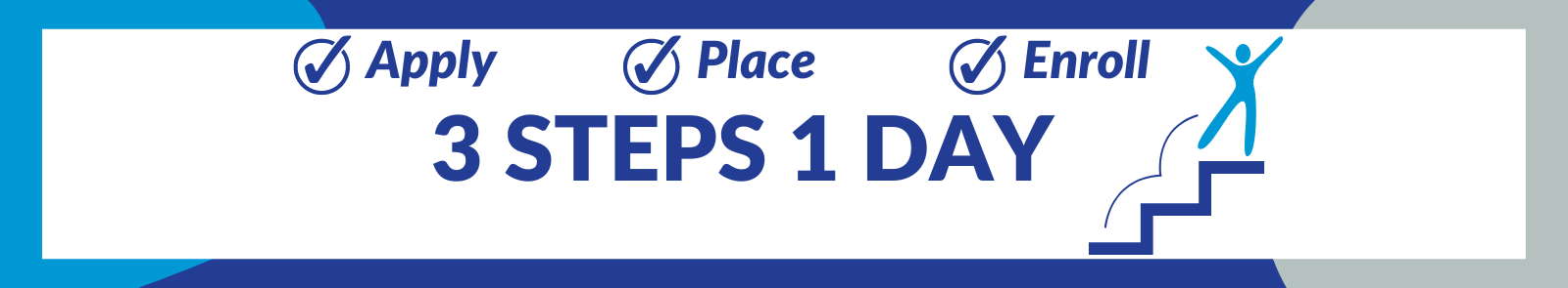 Apply, Place, Enroll - 3 Steps 1 Day