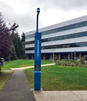 Emergency Phone located between the Gym and the Schermer Building