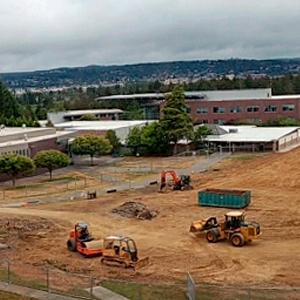 Construction on campus. Follow signs for parking and walking routes