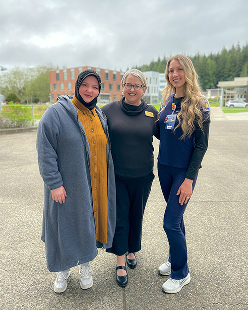 From left: Gina Stinson, Dr. Carli Schiffner, and Zoey Johnson