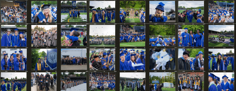 A collage of graduation photos with the words Congrats GHC Graduates!