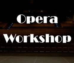 Opera binoculars with the words Opera Workshop to the right